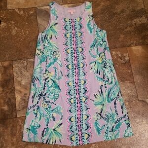 Lilly Pulitzer S Light Lilac Dress Sleeveless Shift Jackie Mini